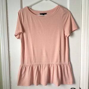 Pink peplum blouse